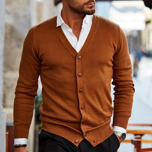 Male Long Sleeve Cardigan