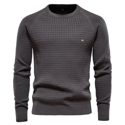 Male Round Neck Knitted Pullover