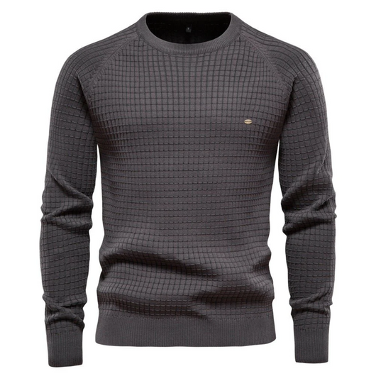 Male Round Neck Knitted Pullover