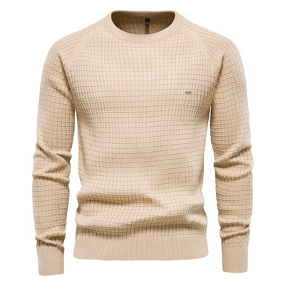 Male Round Neck Knitted Pullover