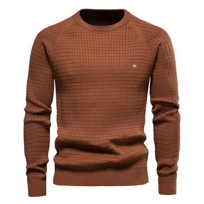 Male Round Neck Knitted Pullover