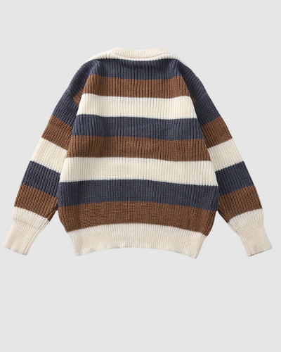 Gebreide heren trui met strepen | Herfst en winter