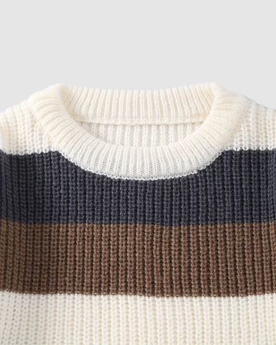 Gebreide heren trui met strepen | Herfst en winter