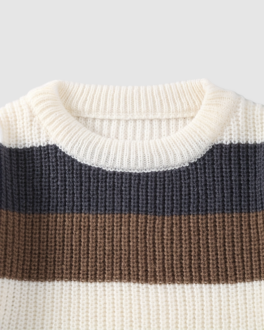 Gebreide heren trui met strepen | Herfst en winter