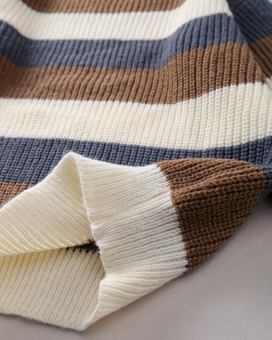 Gebreide heren trui met strepen | Herfst en winter