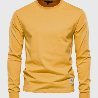 Male Long Sleeve Shirt with Round Neck