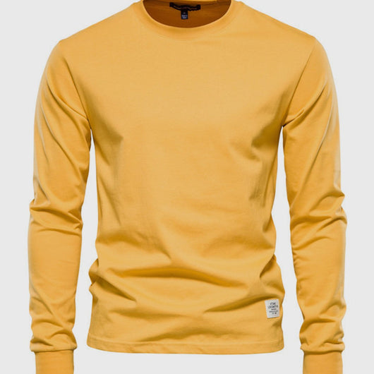 Male Long Sleeve Shirt with Round Neck