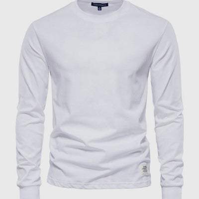 Male Long Sleeve Shirt with Round Neck