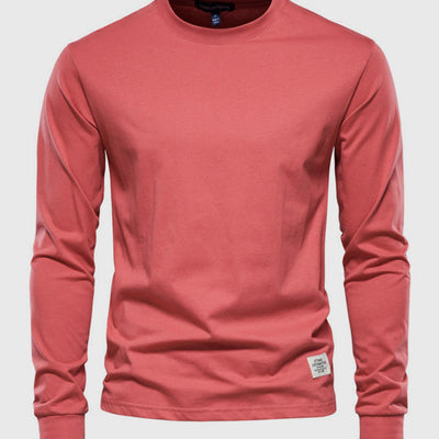 Male Long Sleeve Shirt with Round Neck