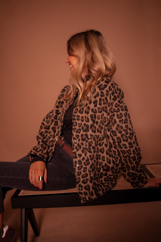 Animalprint Jas met Zachte Warme Voering