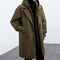 Heren lange trenchcoat met capuchon | Waterdicht