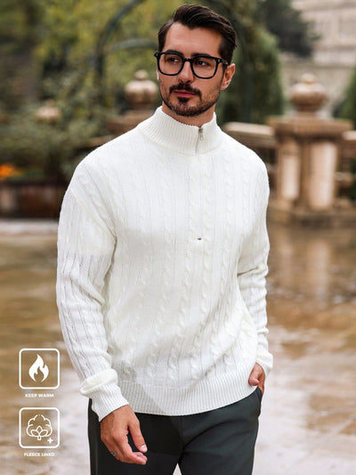 Casual herensweater met lange mouwen en ritssluiting