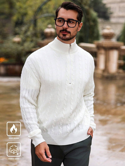 Casual herensweater met lange mouwen en ritssluiting